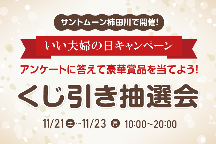 いい夫婦の日キャンペーン くじ引き抽選会開催 イベント セミナー情報 保険 ローン 年金 資産運用の無料相談なら お金と豆の木